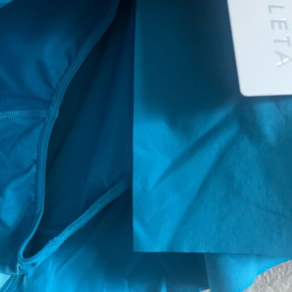 NWT Athleta SZ Large Fast Route Run Short Blue Breathable Lined - Picture 3 of 11